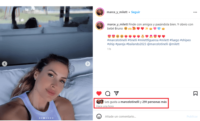 Milett Figueroa se toma foto en casa de Marcelo Tinelli tras pelea con su prima.  