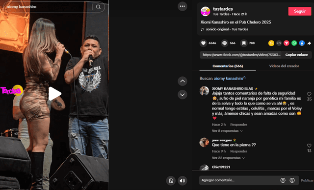 Xiomy Kanashiro sale al frente tras críticas.