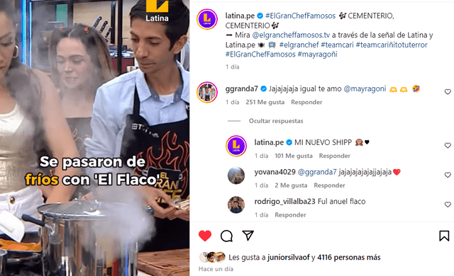 Giancarlo Granda le expresa sus sentimientos a Mayra Goñi.