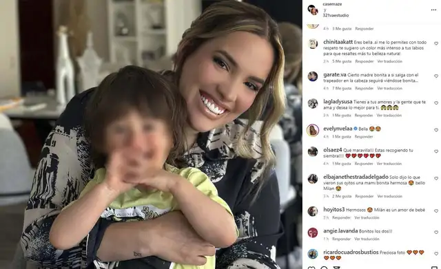 Cassandra Sánchez emocionada por las palabras de su hijo con Deyvis Orosco. / Instagram Cassandra Sánchez.