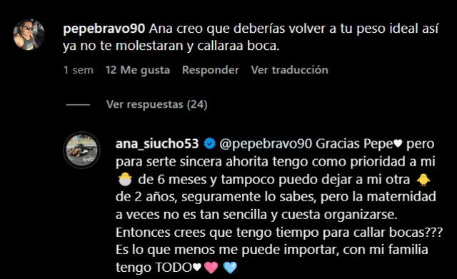 Ana Siucho se defiende de críticas a su apariencia física en Instagram. 