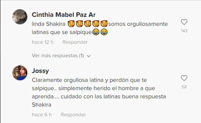 Usuarios brindan apoyo a Shakira.    