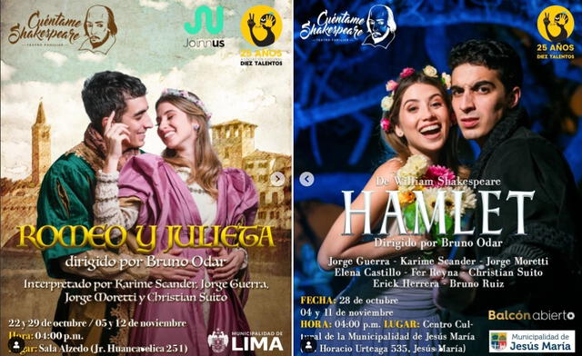 Jorge Guerra y Karime Scander, de Al Fondo Hay Sitio, se unen para interpretar a Romeo y Julieta 