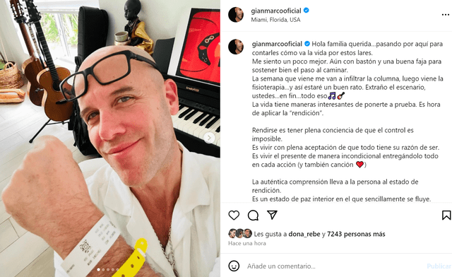 <em>GianMarco se sincera sobre su salud. Captura: Instagram</em>   