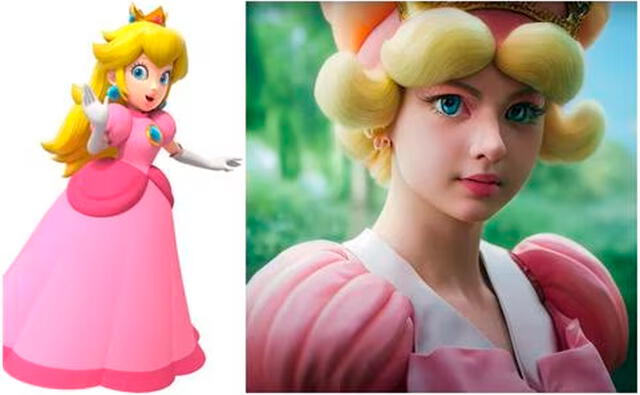  Los personajes de Súper Mario Bros - La princesa Peach.    