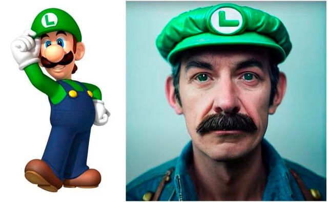  Los personajes de Súper Mario Bros - Luigi.    