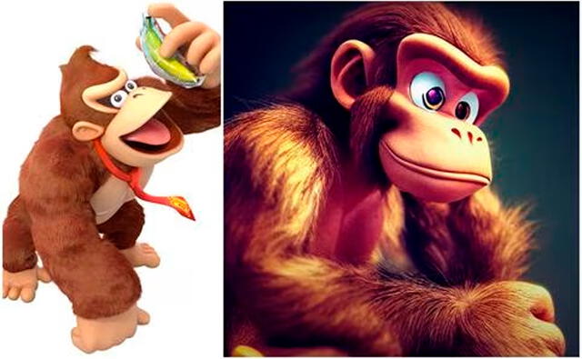  Los personajes de Súper Mario Bros - Donkey Kong.    