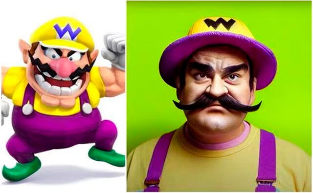  Los personajes de Súper Mario Bros - Wario.    