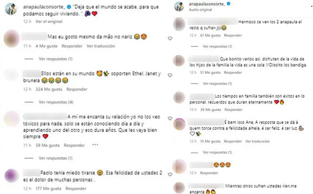 Usuarios comentaron post de Ana Paula Consorte.  