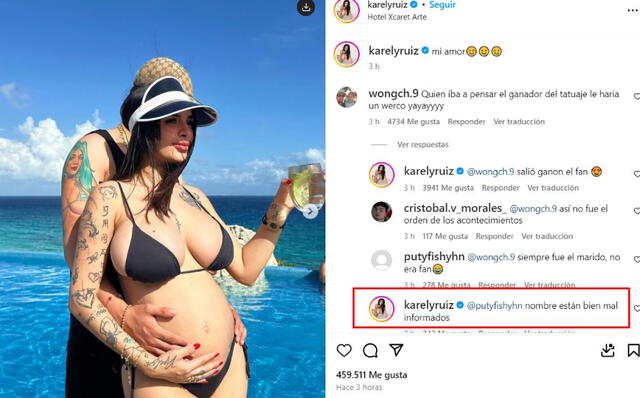  <strong>Karely Ruiz y el padre de su hija en Instagram</strong>.   