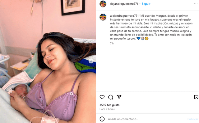 <em>Alejandra Guerrero, de 'La bella Luz', presenta a su bebé. Captura: Instagram</em>   