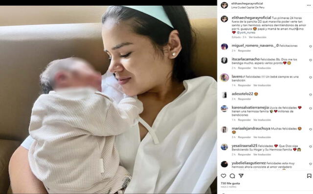 Elita Echegaray, nuera de Marisol, anunció el nacimiento de su primer hijo.   