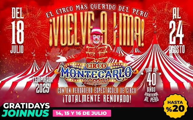 <strong> El popular circo Montecarlo regresa al Perú</strong>   