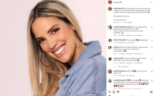 Cassandra Sánchez deja mensaje por Año Nuevo y presume su belleza en Instagram.