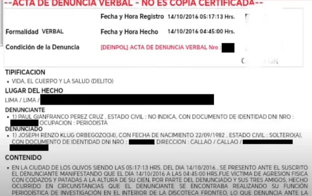 Hermano de Melissa Klug agredió a reportero de Magaly Medina y fue denunciado.