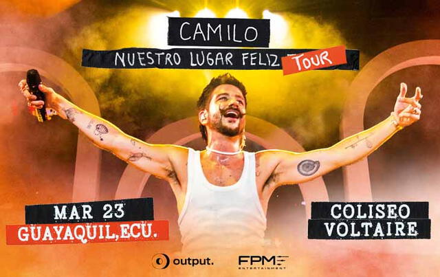 Camilo llega a Guayaquil el 23 de marzo.  