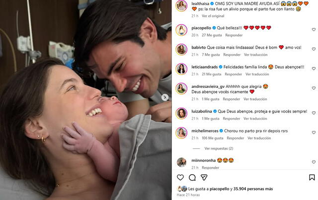 Thaisa Leal se convirtió en mamá junto a su esposo millonario.  