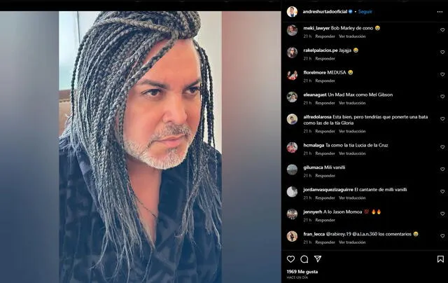 Usuarios trolean a Andrés Hurtado en publicación de Instagram   