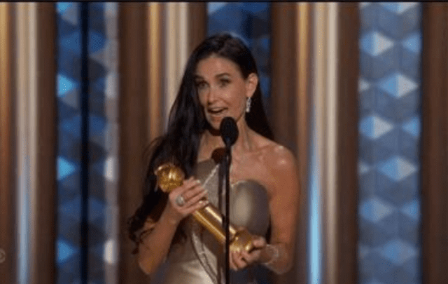  Demi Moore gana su primer Globo de Oro por 'La Sustancia' 