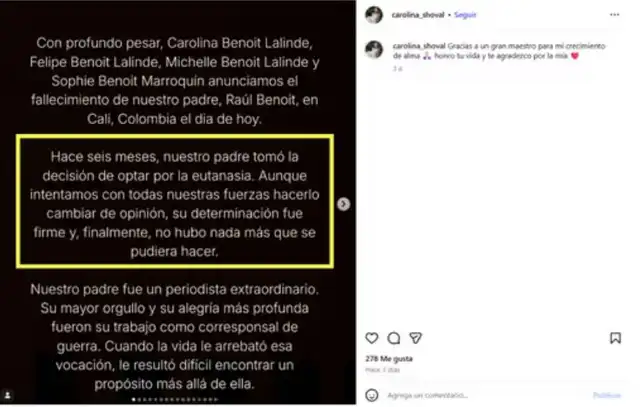  Fallece querido conductor de televisión por la eutanasia 