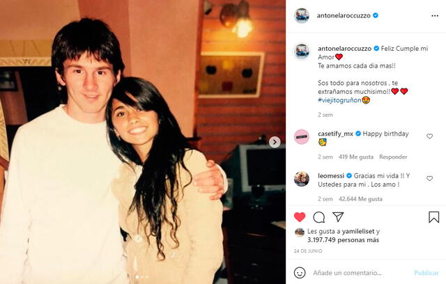 Lionel Messi y Antonela Rocuzzo de jóvenes. | FUENTE: Instagram.   
