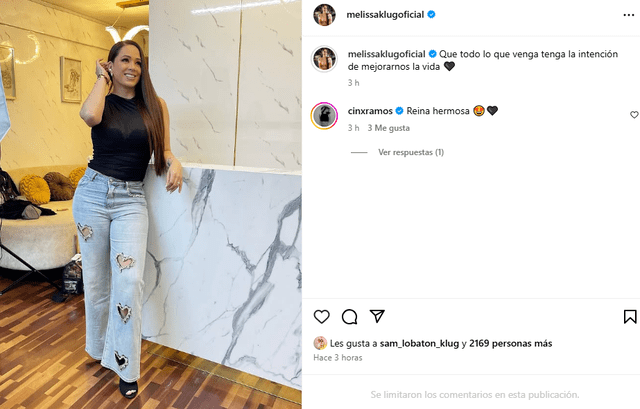 Melissa Klug sorprende con publicación.