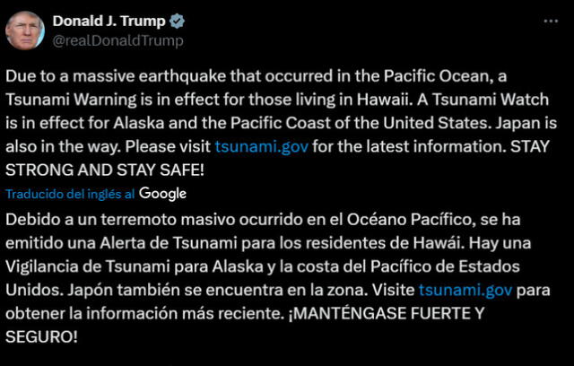 Donald Trump emitió un comunicado | Foto: Donald Trump / X Donald Trump emitió un comunicado | Foto: Donald Trump / X