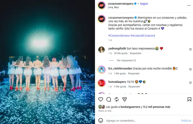 Cantantes de Corazón Serrano finalizaron su concierto con tacos rojos.
