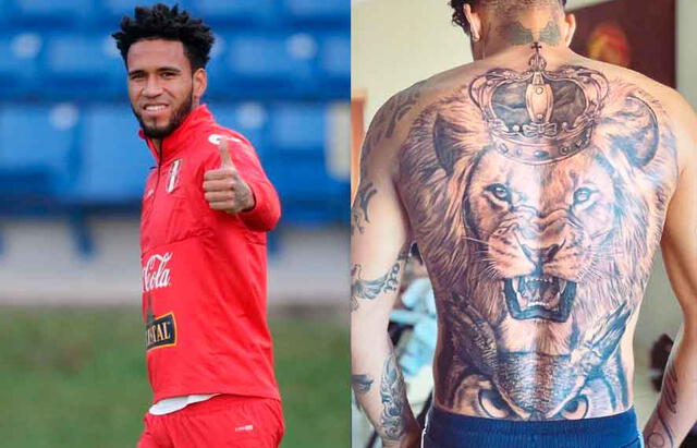 Pedro Gallese tiene un león en su espalda. | FUENTE: ComposiciónEP/Instagram.   