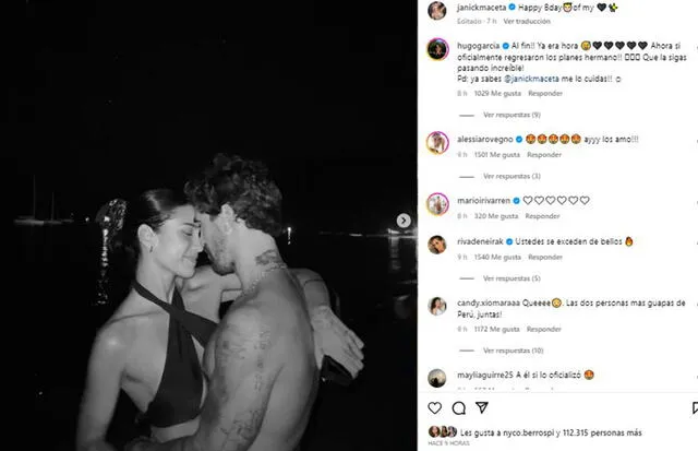  Janick Maceta le dedicó un romántico post a Diego Rodríguez. Foto: Instagram   