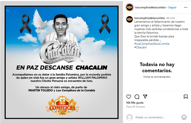 Cómplices de la Cumbia y su sentido mensaje tras la muerte de Chacalín.