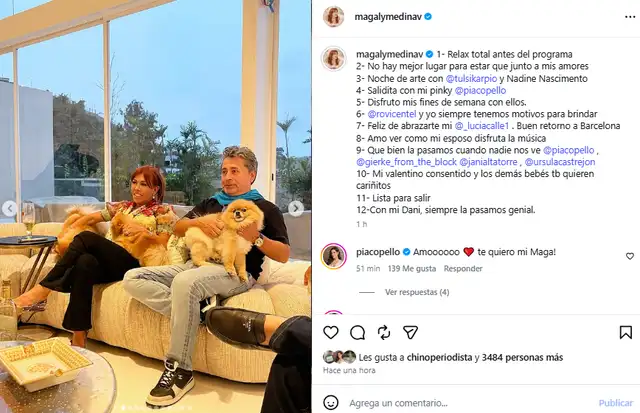 Magaly Medina y Alfredo Zambrano disfrutando de un momento familiar. Magaly Medina y Alfredo Zambrano disfrutando de un momento familiar.