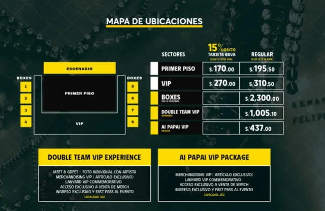 Información de la página de Anitta en Lima de TicketMaster.pe