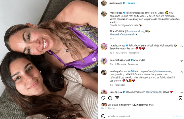 <em>Melissa Loza dedicó especial saludo a su hija por su cumpleaños. Captura: Instagram </em>   