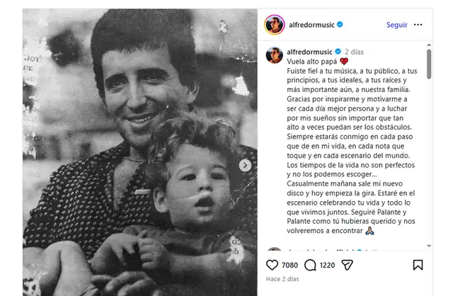 El hijo de Alfredo Rodríguez le dedicó un emotivo mensaje de despedida. El hijo de Alfredo Rodríguez le dedicó un emotivo mensaje de despedida.