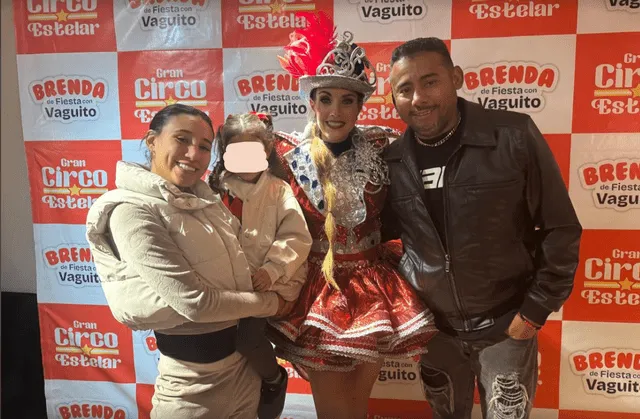 <em> Samahara Lobatón disfrutó con su papá Abel Lobatón y su hija del circo de Brenda Carvalho. Foto: Difusión </em>   