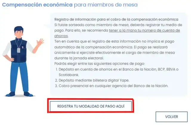 Mira cómo registrarte para recibir tu pago de miembro de mesa 2026.