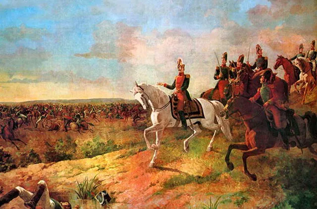 El 6 de agosto se conmemora la Batalla de Junín. Foto: Óleo de Martín Tovar y Tovar    