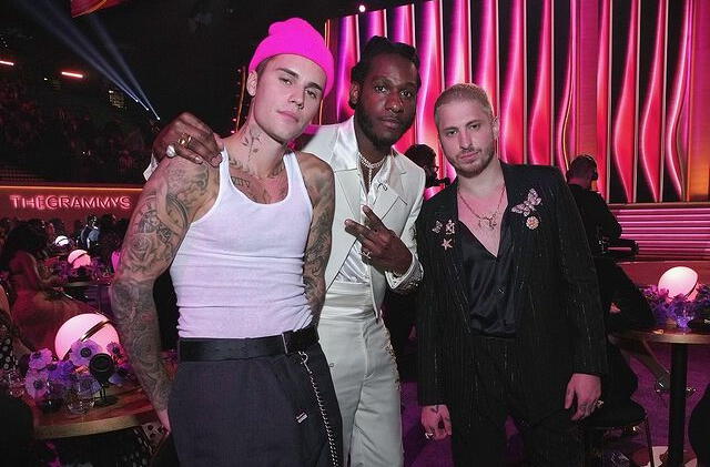 Justin Bieber, Leon Bridges y Andrew Watt. (Fuente: Instagram)   