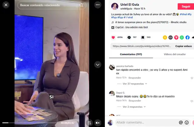 Suheyn Cipriani realizó peculiar pregunta a vidente.