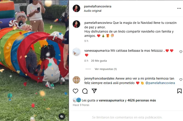  Pamela Franco organiza fiesta navideña para su hija con Christian Domínguez y él se ausenta.