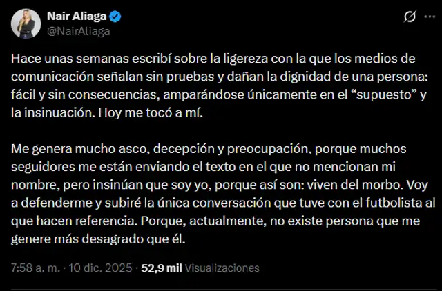 Nair Aliaga responde Nair Aliaga responde