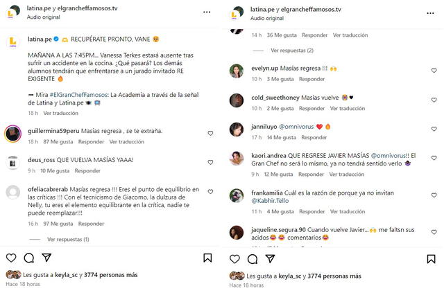 Usuarios solicitan el regreso de Javier Masías a El Gran Chef Famosos.