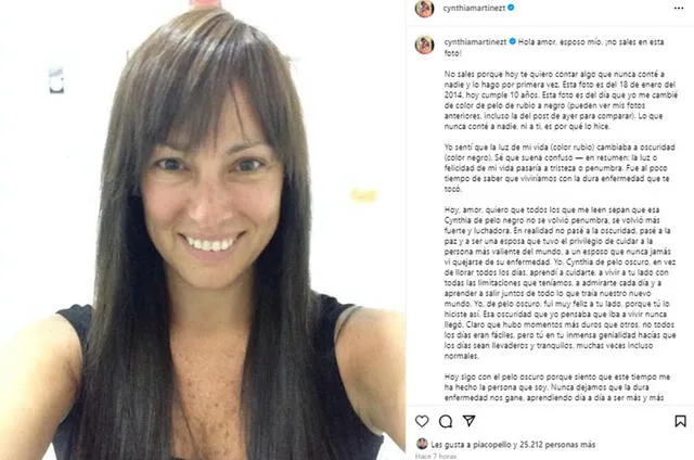 Cynthia Martínez se pintó el cabello tras enterarse de la enfermedad de Pedro Suárez Vértiz.  