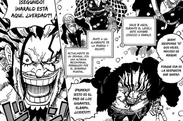 Aparición de Rocks D. Xebec en el manga de One Piece. Foto: One Piece Fans Aparición de Rocks D. Xebec en el manga de One Piece. Foto: One Piece Fans