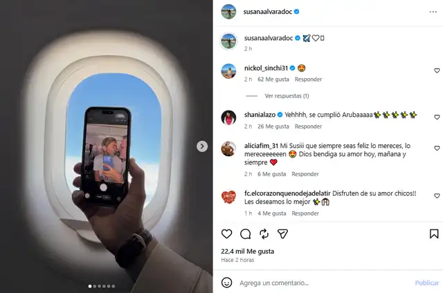 Susana Alvarado viaja tras tomarse un descanso de Corazón Serrano.