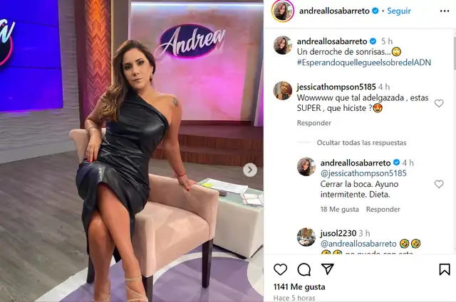 <em> Andrea Llosa luce su nueva figura.</em>   