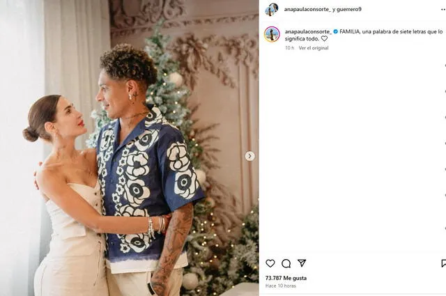 Ana Paula Consorte compartió fotos con Paolo Guerrero.  