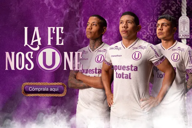  Universitario presentó su camiseta en homenaje al Señor de los Milagros. Foto: Marathon 