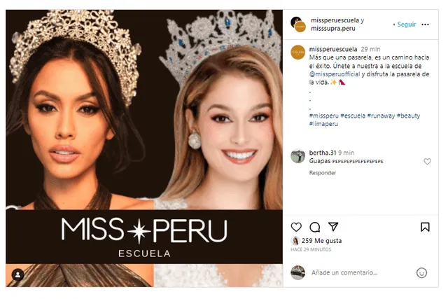 La Escuela del Miss Perú de Jessica Newton ya abrió sus redes sociales.